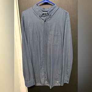 Banana Republic Men's Navy Patterned Button-Down Shirt